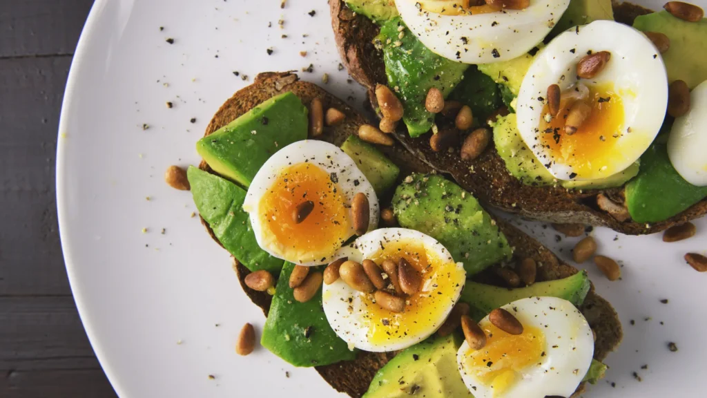 eggs on avocado toast