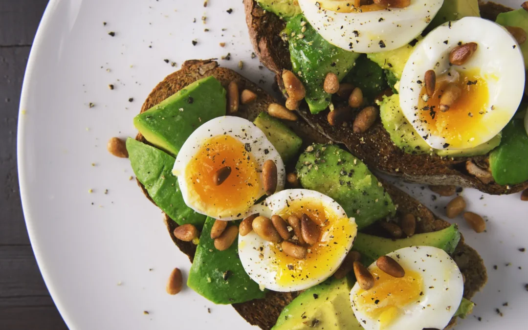 eggs on avocado toast