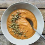 Bowl of sweet potato soup