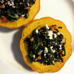 acorn squash stuffed with spinach and cheese