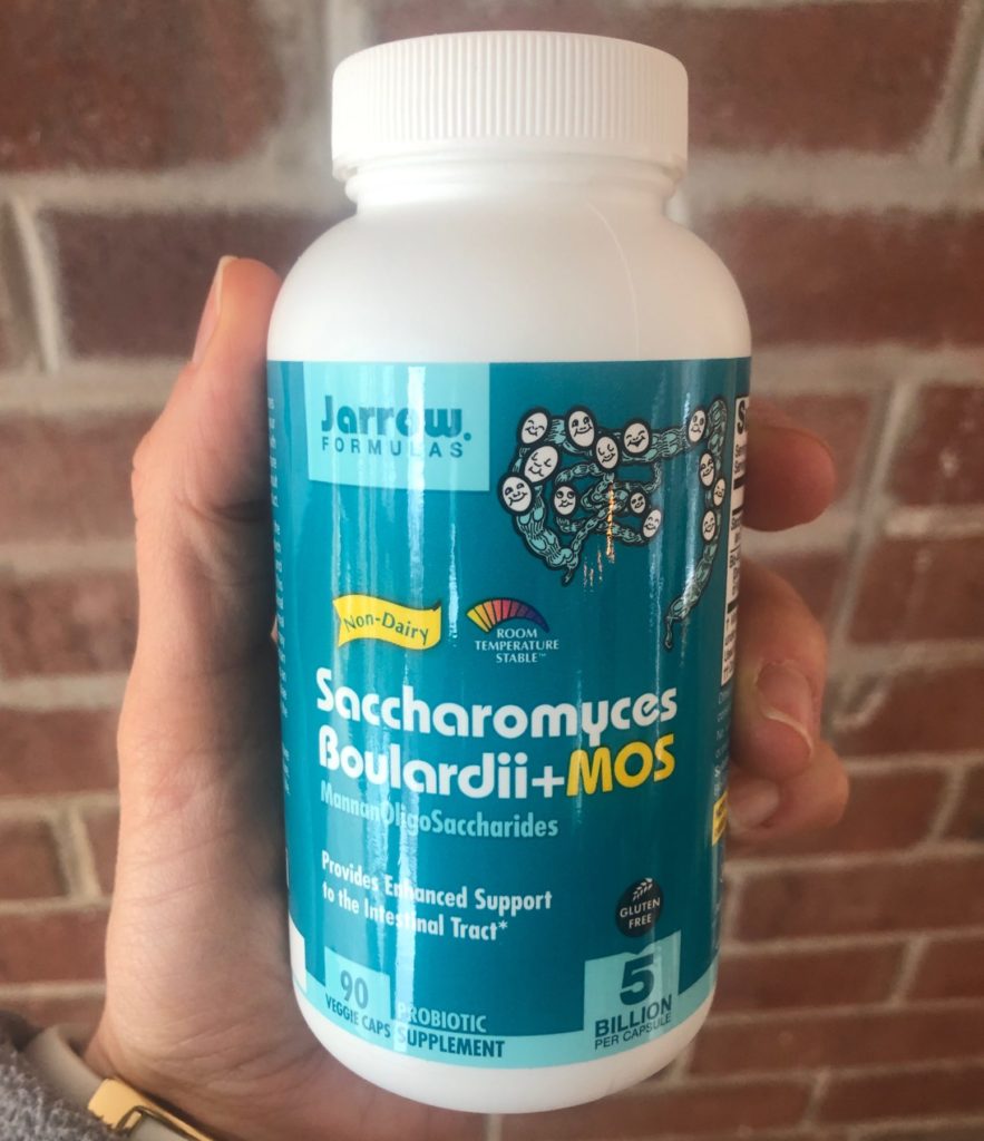 Saccharomyces Boulardii supplement bottle from Jarrow Formulas