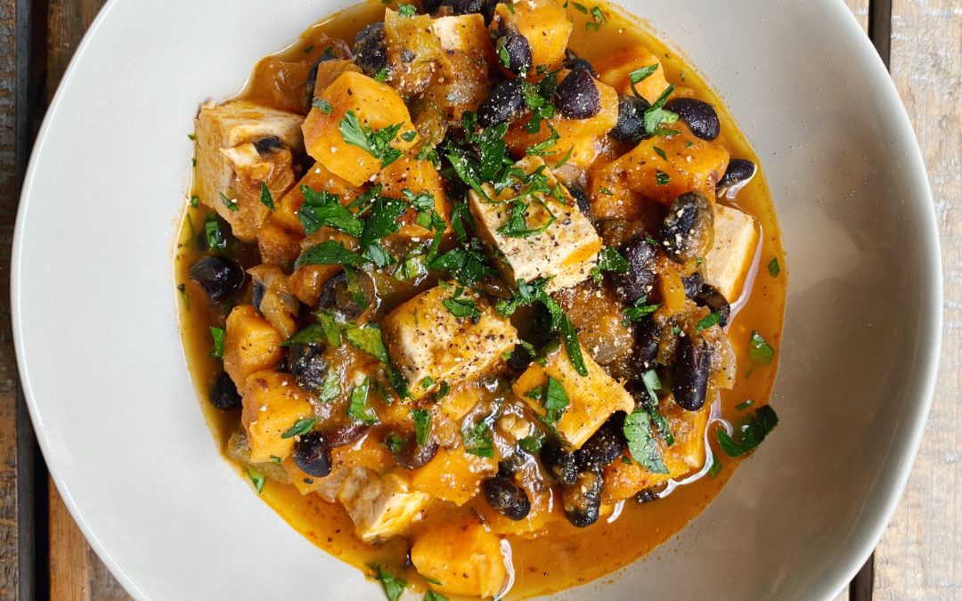 McDaniel’s Short-Cuts | Autumn Sweet Potato Soup with Black Beans & Tofu