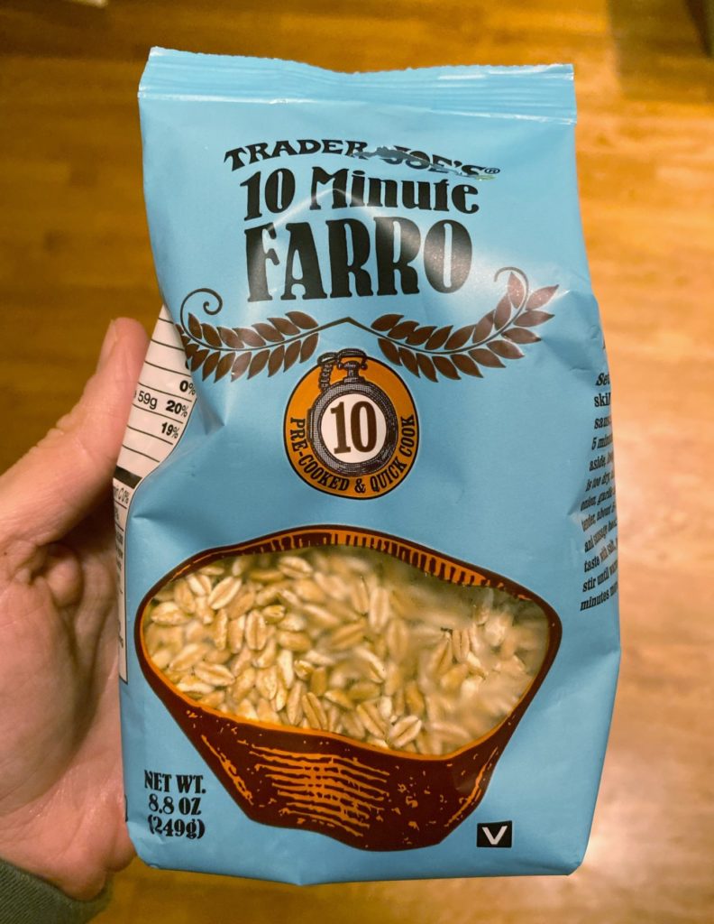 10 minute farro package from trader joes
