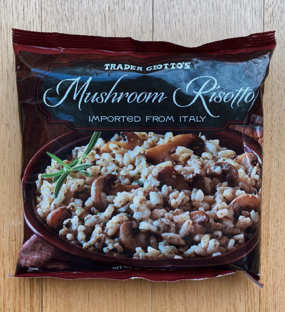 mushroom rissotta bag from trader joes 