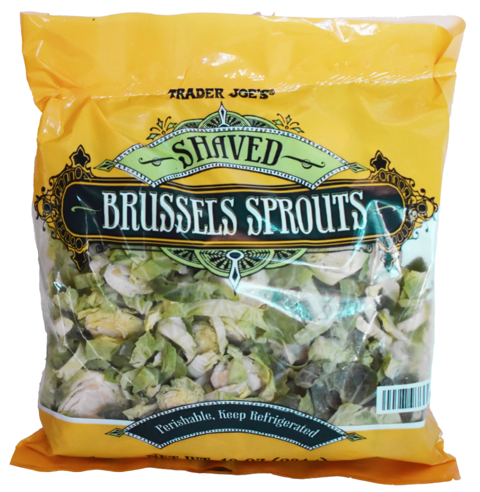 shaved brussels sprouts from trader joes