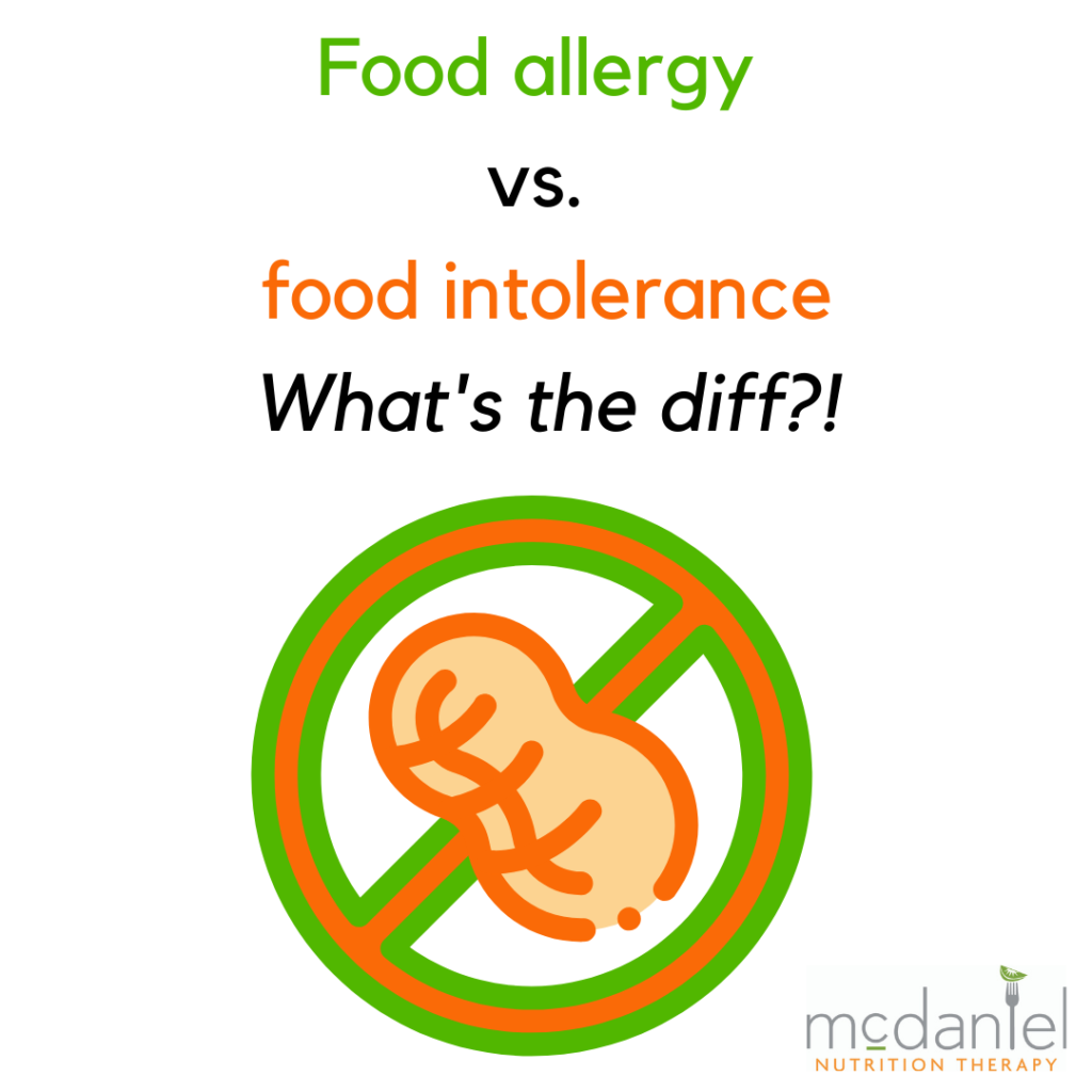 food allergy vs. food intolerance picture