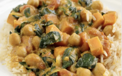 Chickpea Peanut and Spinach Curry