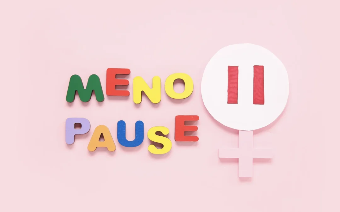 menopause written in colorful letters