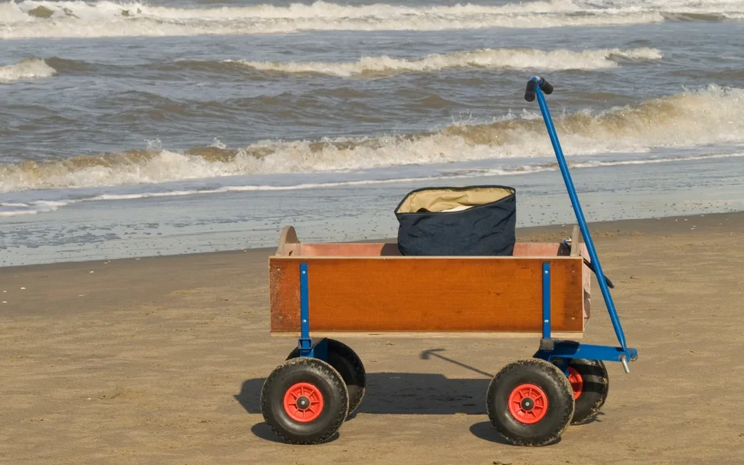 Wagon on a beach